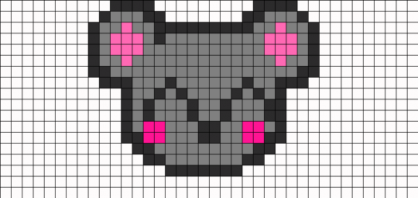 Мышка по клеточкам в тетради