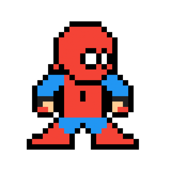 Супер герой пиксельный
