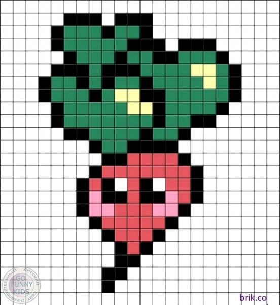 Рисование по клеточкам овощи