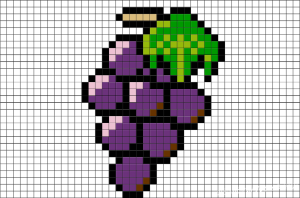 Рисование по клеточкам фрукты