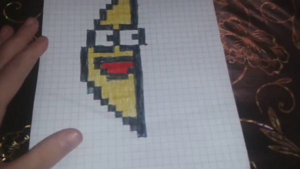 Рисунки по клеточкам в бан