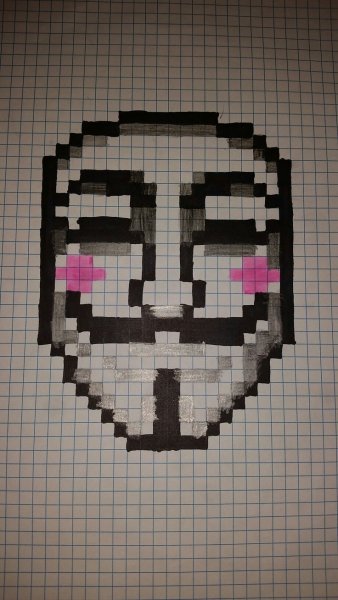 Рисунок в клеточку в тетради крутые