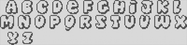 Схемы букв для фенечек