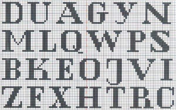 Английские буквы для фенечек