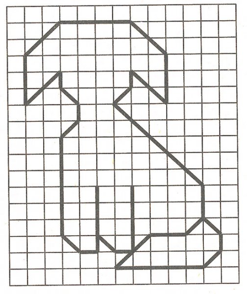 Рисунки по клеточкам карандашом