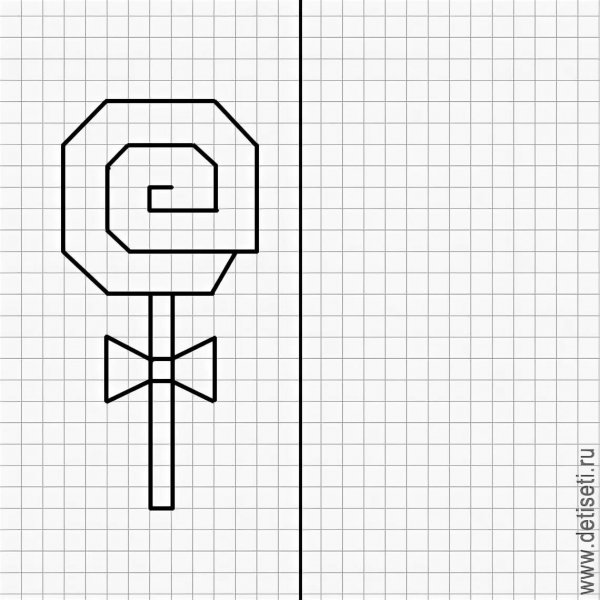 Рисунки по клеточкам ручкой