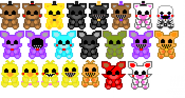 Рисование по клеточкам ФНАФ