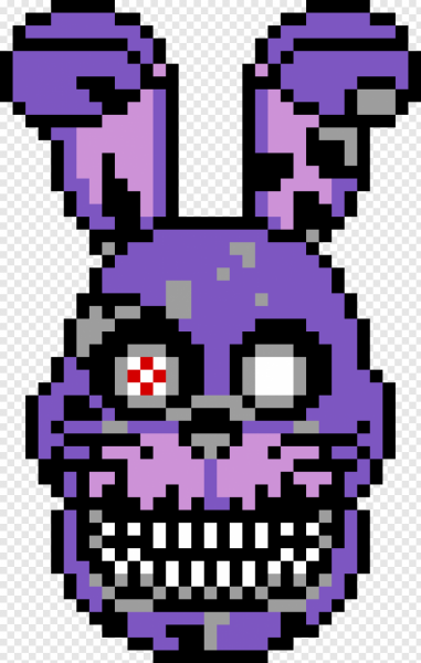 Пиксель арт ФНАФ Бонни