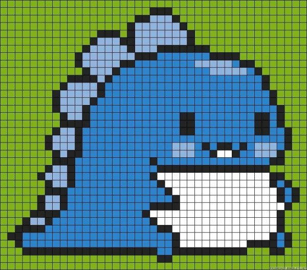 Дракончик по клеткам