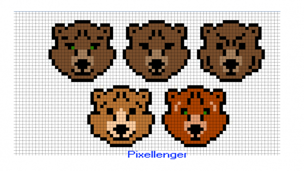 Рисование по клеточкам Медвежонок