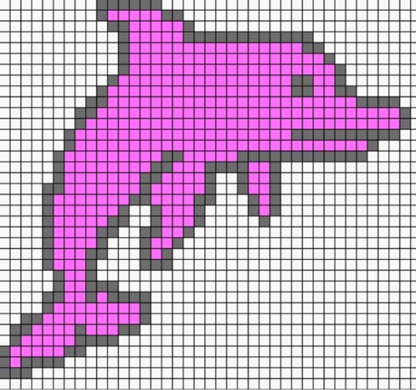 Рисунок по клеточкам в тетради животных