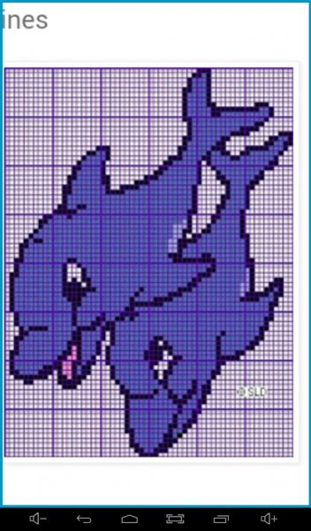 Рисование по клеточкам Дельфин