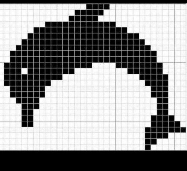 Рисунки по клеточкам черные