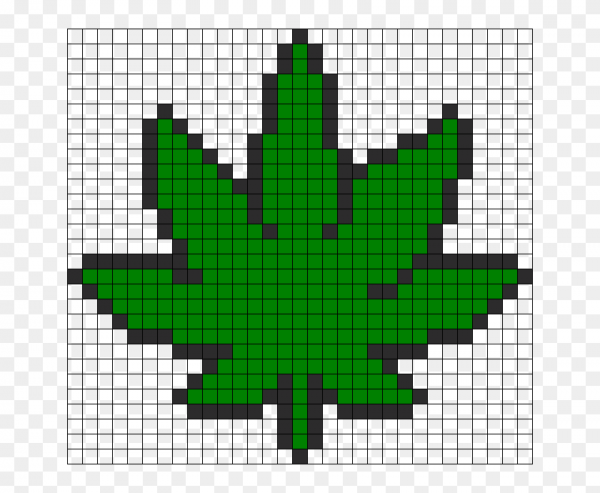 Рисование по клеточкам листья