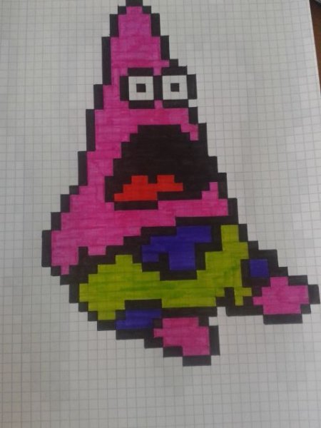 Рисовать по клеточкам Патрика