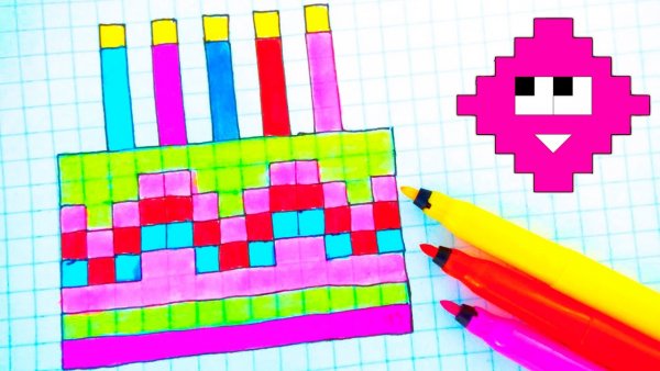 Рисунки по клеточкам простые