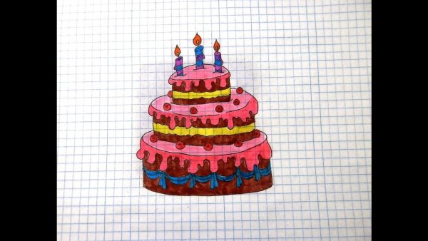 Рисунок на торте для начинающих
