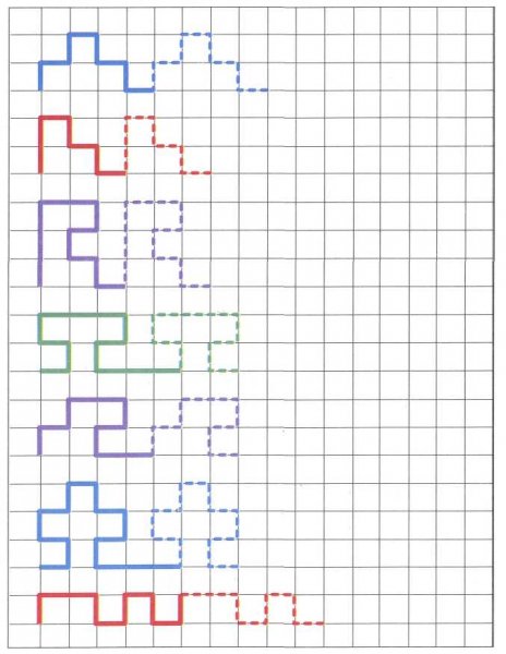 Графические узоры для дошкольников