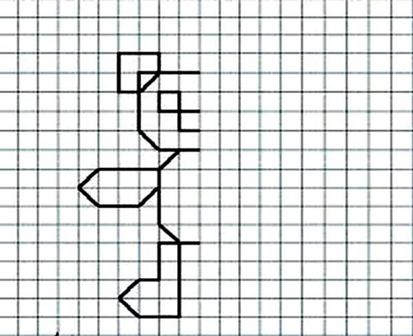 Симметричное рисование по клеточкам для детей 6-7 лет