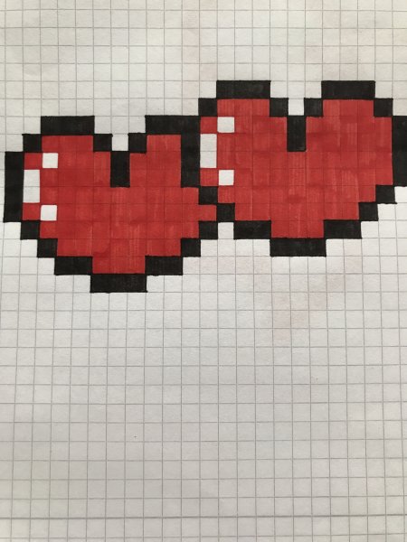 Губы по клеточкам в тетради