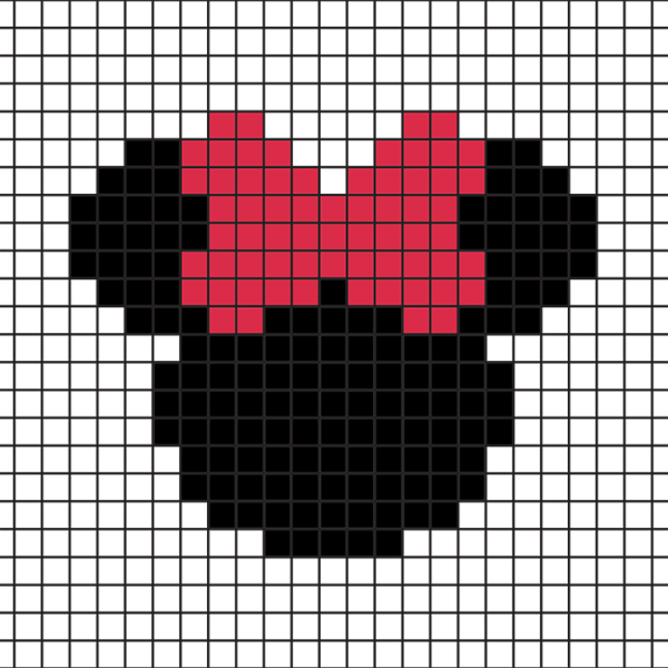 Рисунки по клеточкам микимаус