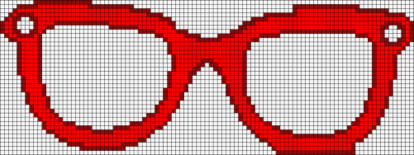 Очки в клетку рисунки по клеточкам