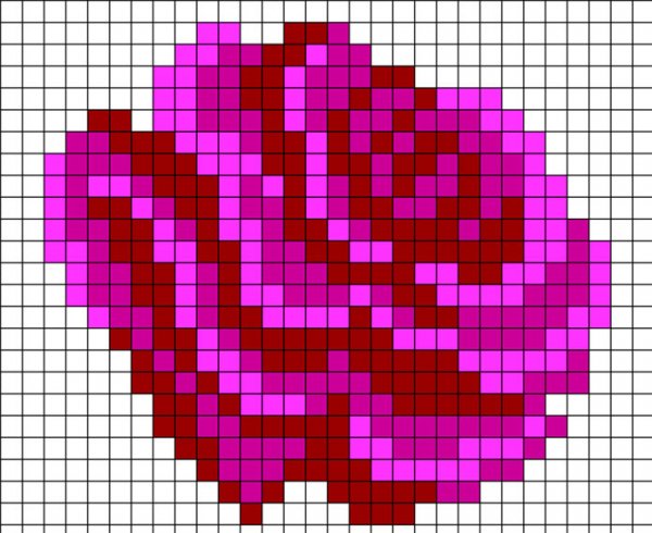 Рисование по клеточкам цветы