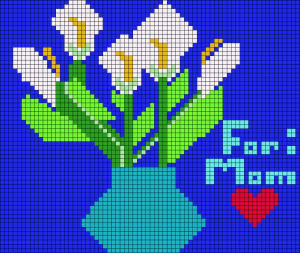 Рисунки по клеточкам для мамы