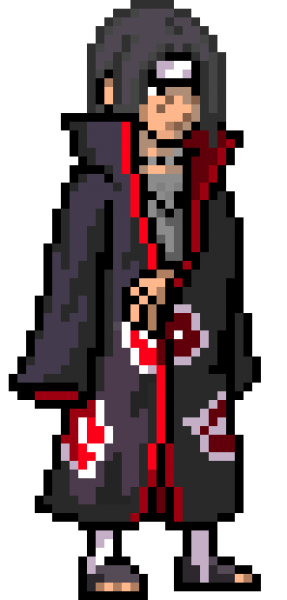 Пиксель арт Итачи майнкрафт