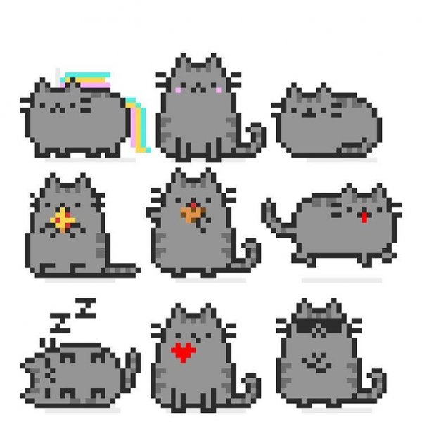 Кот Пушин по клеточкам