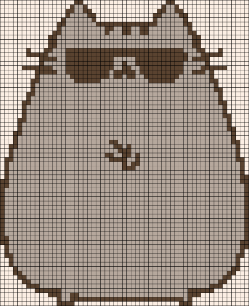 Рисунки по клеточкам коты