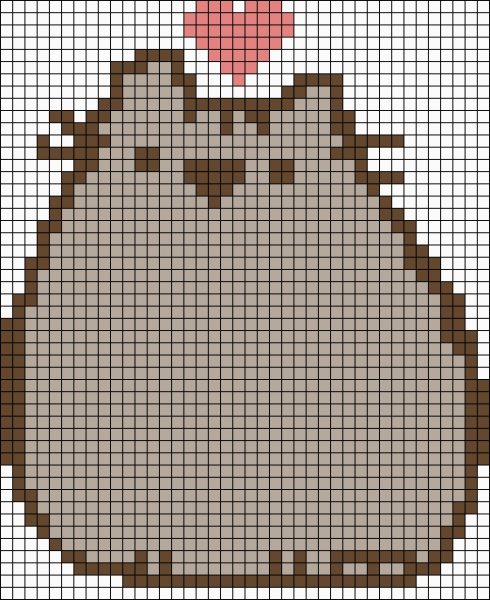 Вышивка котика в клеточку