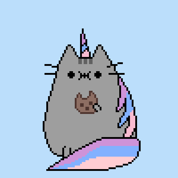 Котики Единороги по клеточкам