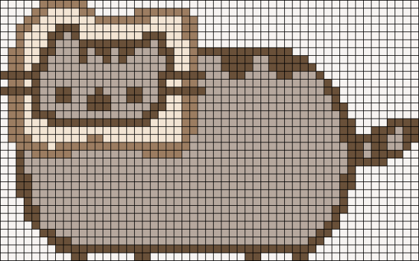 Кот Пушин по клеточкам