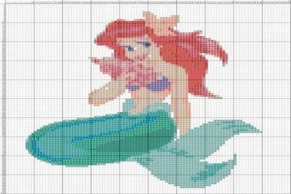 Русалка по клеткам