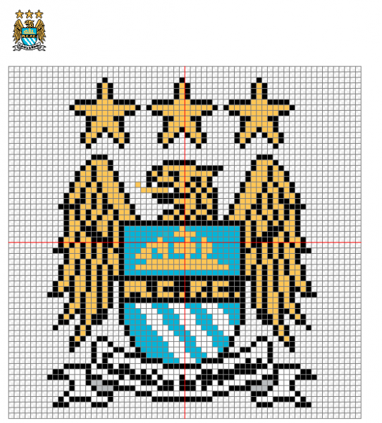 Рисунки по клеточкам футбольные клубы