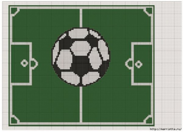 Вышивка крестиком футбольный мяч