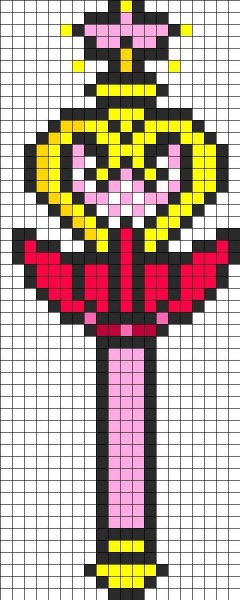 Сейлор Мун по клеточкам в тетради