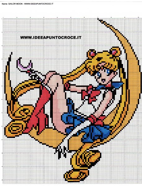 Схема крестиком Сейлор Мун