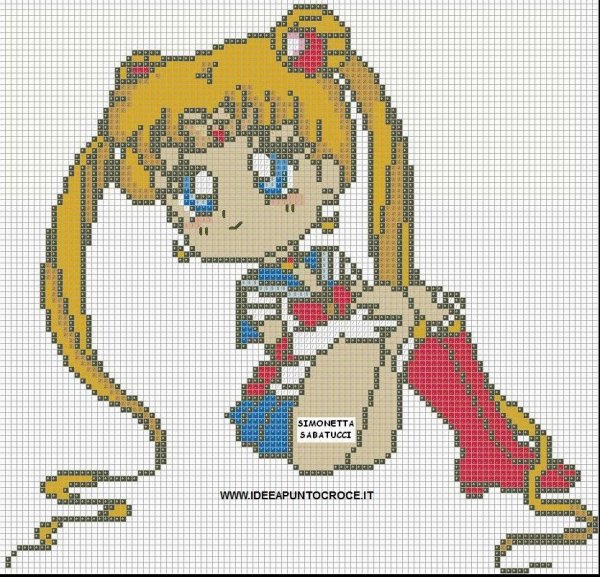 Вышивание крестиком Сейлор Мун