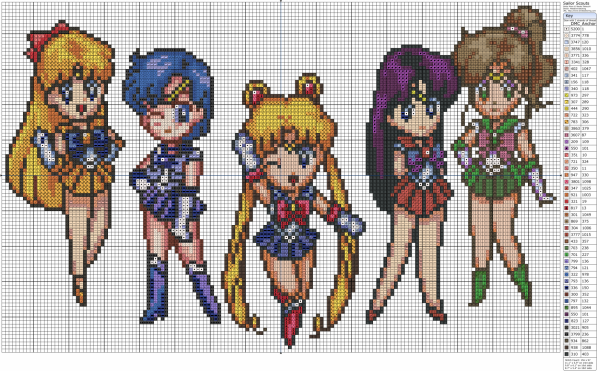 Сейлор Мун по клеточкам