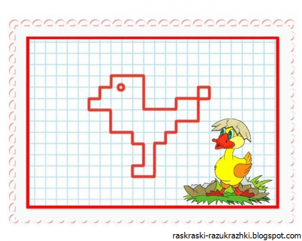 Простые рисунки по клеточкам для детей