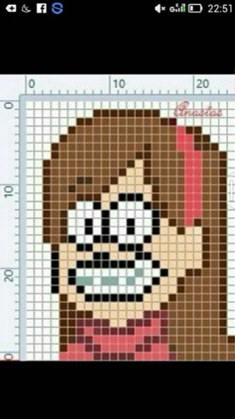 Рисунки по клеточкам Гравити Фолз