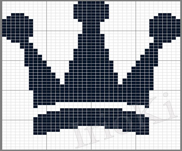 Изображение короны для вязания