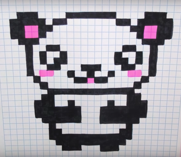 Рисунки по клеткам в тетради