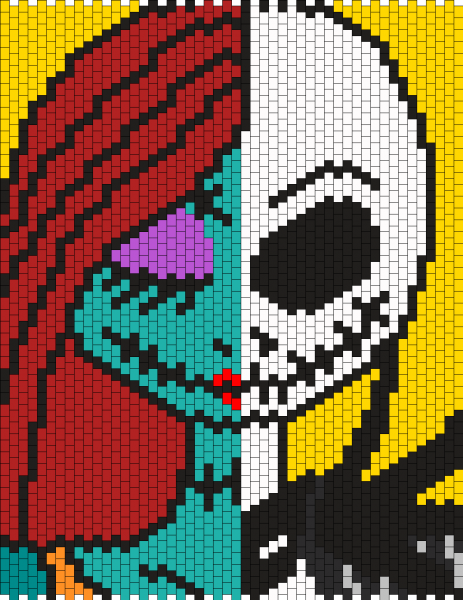 Череп из клеточек