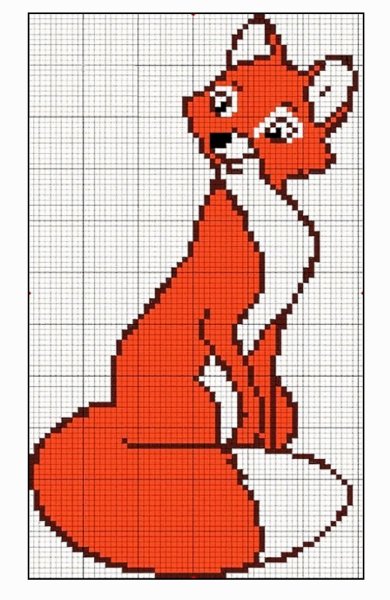 Рисунки для вышивания крестом Лисичка