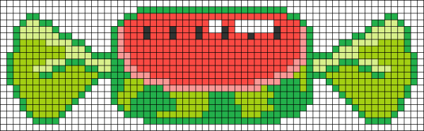 Рисунки по клеточкам Арбуз