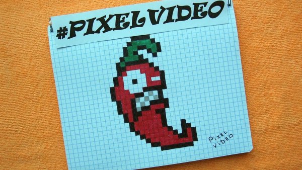 Рисование по клеточкам перец