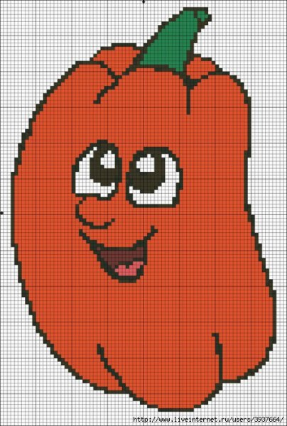 Вышивка крестом по клеточкам фрукты